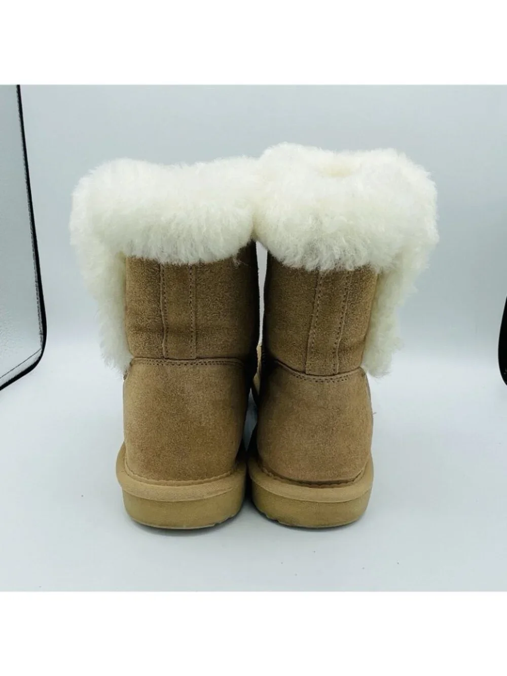 Serra Boots Womens Size 8 Tan Brown Leather Suede Snow Winter Lamb Fur Linning